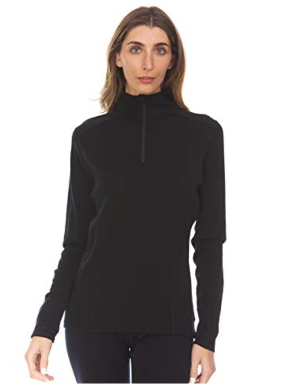 100% Merino Wool Midweight 1/4 Zip Thermal Top